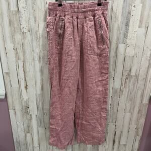 Athleta *Read* 100% Linen Cabo Wide Leg Pants Women’s Size 4 Breezy Beachy
